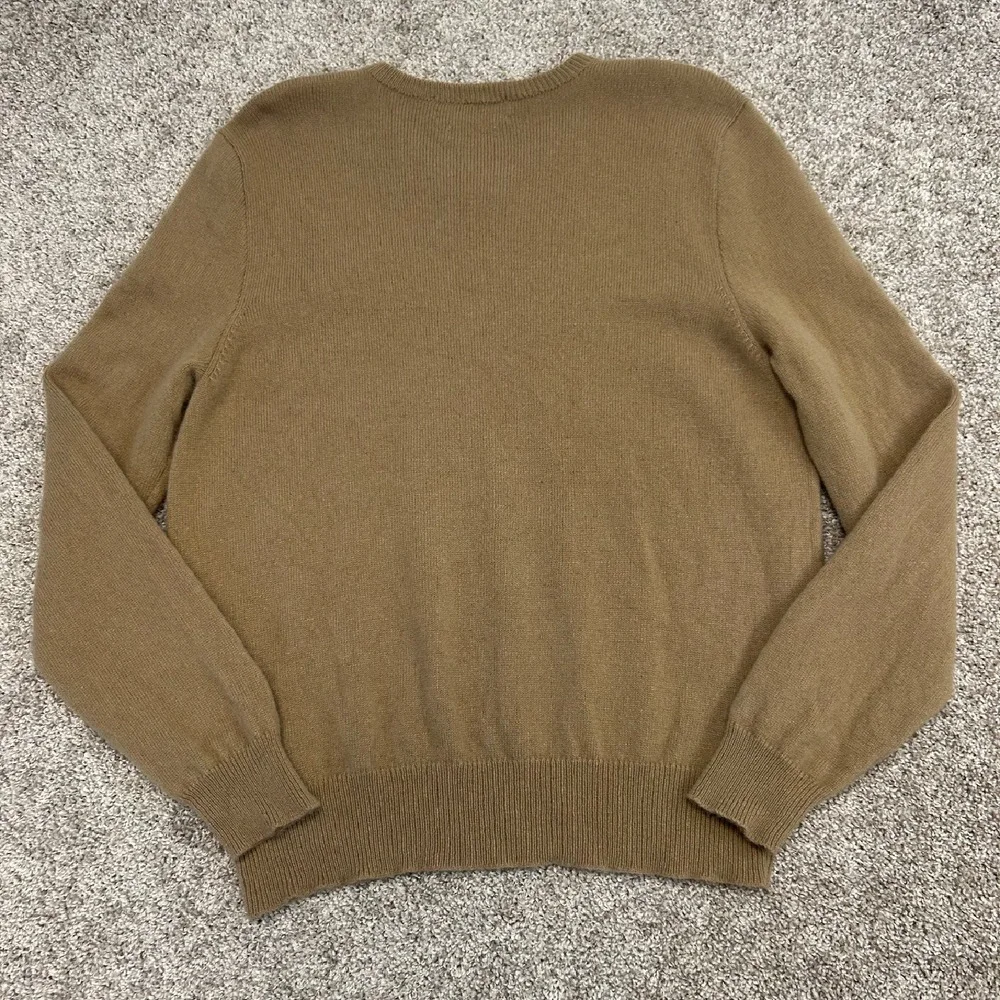 Polo Ralph Lauren 100% Lambs Wool Italian Yarn V-Neck Sweater Men‎ Size XL